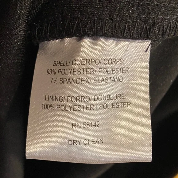 Maggy London Asymmetrical Midi Dress in Black and Blue - Picture 4 of 6